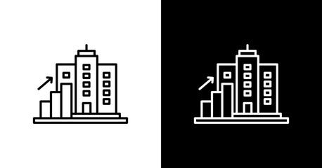 Business Management White Icon Set Design