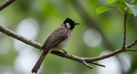 Fototapeta premium Bird perched on branch