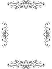 decorative frame with floral ornament