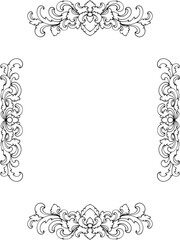 frame with floral ornament
