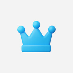 3d Realistic Crown icon vector Illustration
