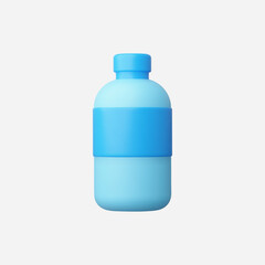 3d Realistic Drink Bottle icon vector Illustration