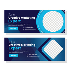 WebCreative agency, digital marketing agency facebook cover banner template