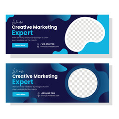 WebCreative agency, digital marketing agency facebook cover banner template