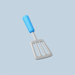 3d Realistic Spatula icon vector Illustration