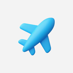3d Realistic Airplane icon vector Illustration
