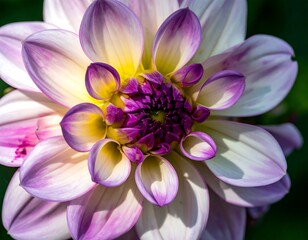 Close-up of a vibrant dahlia flower