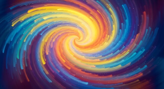 Vibrant Swirling Vortex of Colorful Light. - Powered by Adobe