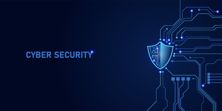 Fingerprint scanning on circuit board. secure system concept with a fingerprint. Cyber security technology concept abstract background futuristic Hi-tech style. Vector and Illustration.