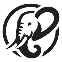 Elephant Head Logo Vector Image