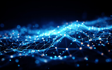 Obraz premium Abstract Network Connections Representing Digital Technology and Data Flow