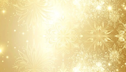 Golden, intricate floral design