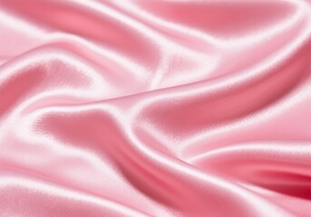 Obraz premium Close-Up of Pink Satin Fabric with Shiny Elegant Texture and Smooth Waves for Luxury and Premium Background Design