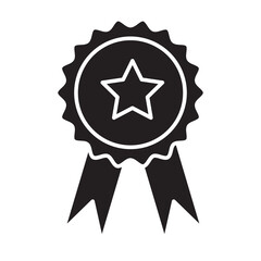 Achievement icon simple vector, simple flat black Award Icon Achievement Icon on white background..eps