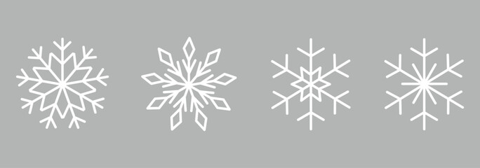 snowflake line icon. snowflake icon set.