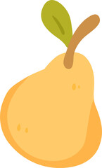 Pear Fruit Illustration, Autumn Harvest Clipart, Fresh Produce Graphic