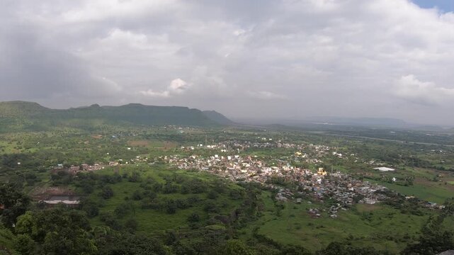 Timelapse of Daulatabad / Devgiri city taken from fort, Aurangabad, Maharashtra