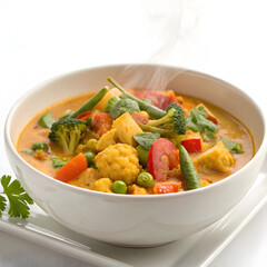 A rich and creamy mixed vegetable curry simmered in spiced sauce, perfect for pairing with rice