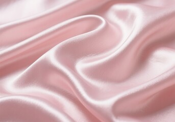 Close-Up of Pink pastel Satin Fabric with Shiny Elegant Texture and Smooth Waves for Luxury and Premium Background Design