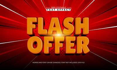 flash offer editable text effect for discount