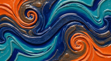 Abstract swirling colors background