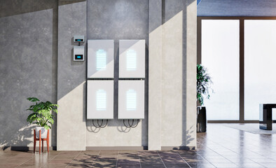 Battery energy storage system for residential used with digital graphic display