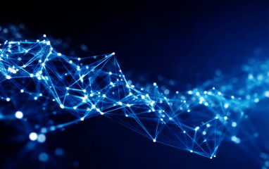 Abstract network connections representing digital technology and data flow