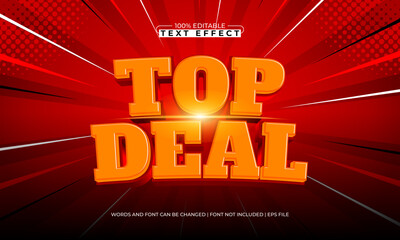 top deal editable text effect for discount