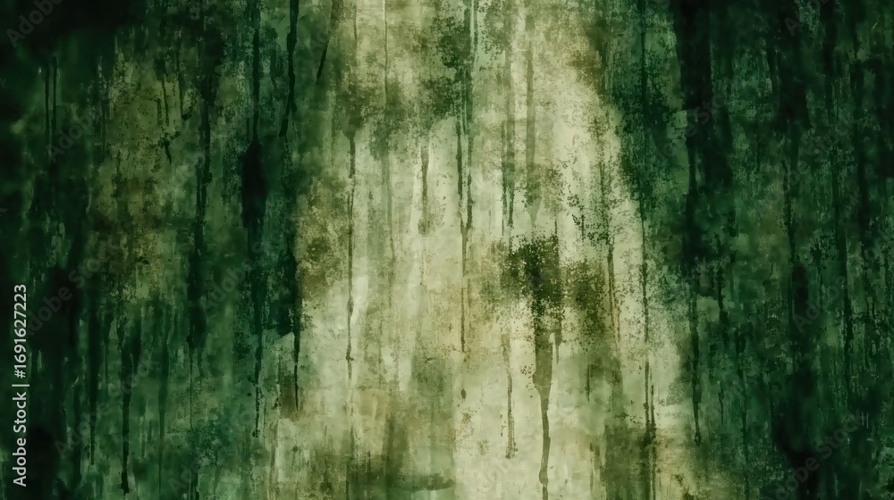 Poster abstract green texture background with drips and old grunge surface effect creating a dynamic