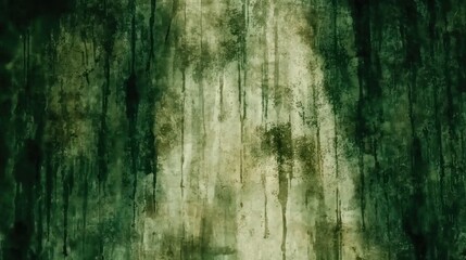 Abstract green texture background with drips and old grunge surface effect creating a dynamic