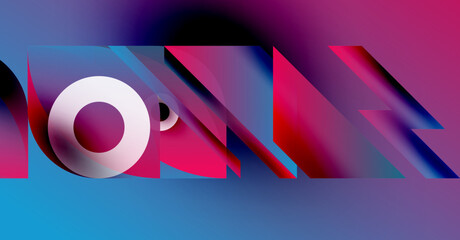 Abstract composition. Vivid colors blend, creating dynamic shapes. Modern design evokes energy, movement, visual impact.