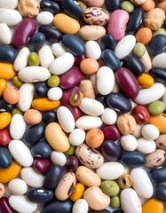 Colorful mix of dried beans