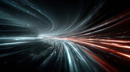 Visualizing High-Speed Data Transfer Concept in Abstract Design