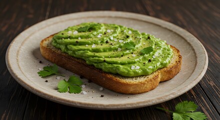 Homemade Avocado Toast on Toasted Bread
