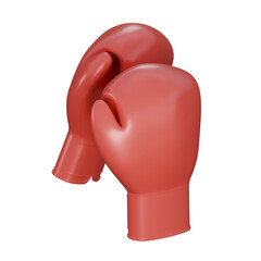 3D render of red boxing gloves representing endurance, discipline, and performance.