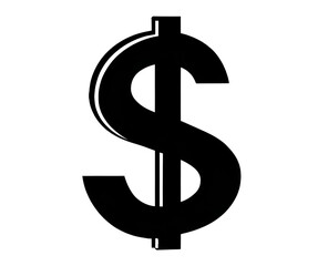 Obraz premium A bold dollar sign symbol representing financial growth, investment opportunities, and economic power in a modern context.