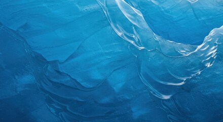 Obraz premium Stunning Close-Up of Glacial Ice Abstract Blue Texture