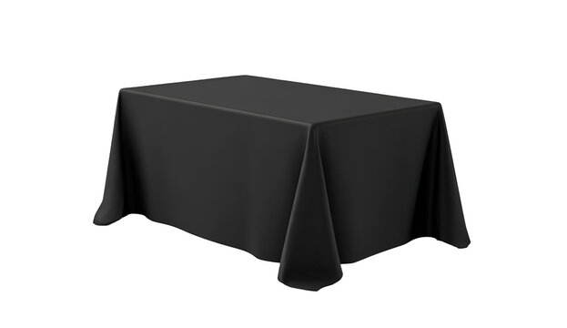 A simple black table with a smooth surface, perfect for various events or setups. Versatile for dining or decorative arrangements.