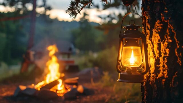 Campfire dusk lamp