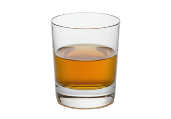 Amber Liquid in a Short, Clear Glass