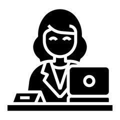 secretary Solid icon