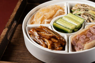 Snack Platter - Crystal Pork Terrine, Pickled Cucumber, Pig Ear, Jellyfish