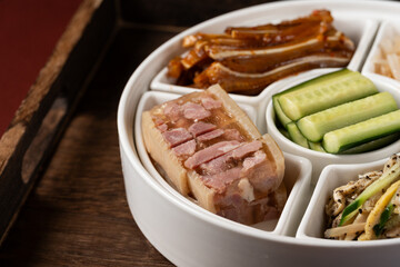 Snack Platter - Crystal Pork Terrine, Pickled Cucumber, Pig Ear, Jellyfish