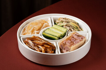 Snack Platter - Crystal Pork Terrine, Pickled Cucumber, Pig Ear, Jellyfish