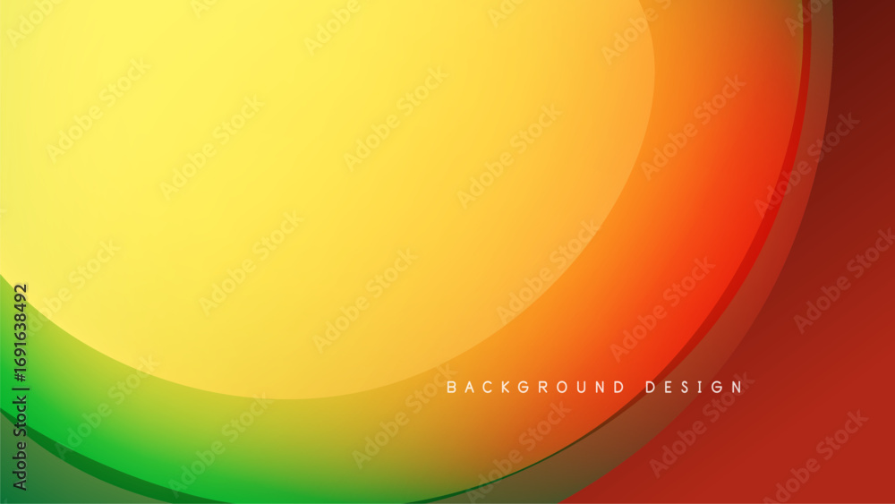 Aufkleber abstract colorful waves. yellow, orange, green gradients over black background. smooth curves create