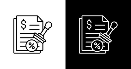 Loan Approvalwhite Icon Set Design