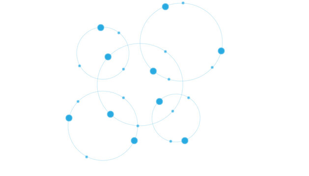 Seamless abstract background with circles and dots at their intersection