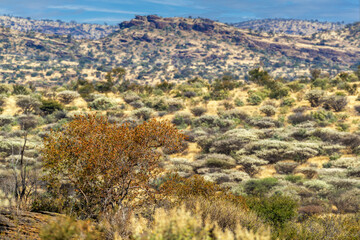 Fototapeta premium Paysage montagneux dans le centre de la Namibie