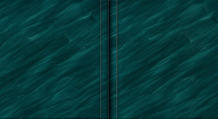 Abstract Deep Teal Textured Surface with Vertical Line Division, Illustrating Depth and Division
