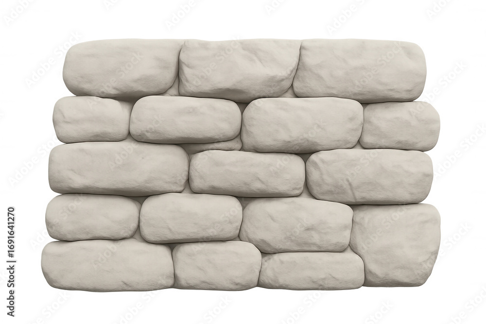 Poster white stone wall creating seamless texture, perfect for architectural visualization or game developm
